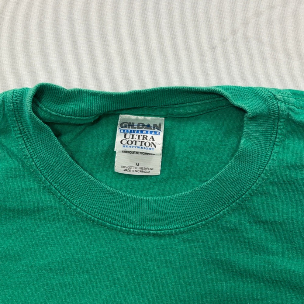 Gildan T-Shirt Dirty Dicks Crab House Graphic Virginia Beach Green Mens Size M - Picture 3 of 7